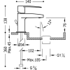 Imagen de Grifo de lavabo Monomando Flat de Tres