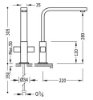 Imagen de Grifo bimando cocina  Tres modelo Cuadro caño móvil 1.08.496