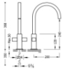 Imagen de Grifos de cocina bimando  Tres modelo Cuadrocaño móvil 1.08.497