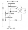 Imagen de Grifo de lavabo monomando  Tres modelo Cuadro caño aireador 1.06.103