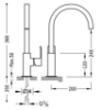 Imagen de Grifo monomando lavabo  Tres modelo Cuadro caño móvil 1.06.607