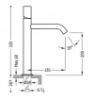 Imagen de Grifo de lavabo monomando Tres Study Naranja modelo TRES 261.307.01.TNA.D