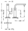 Imagen de Grifo monomando lavabo  Tres modelo Cuadro caño móvil 1.06.604