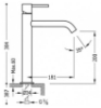 Imagen de Grifo de lavabo monomando Tres Study Acero modelo  TRES 262.307.01.AC.D