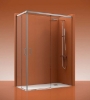 Mampara de ducha frontal + lateral Cosmos400 vidrio transparente