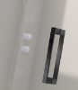 	Detalle de tirador mampara de ducha Angular Glase Negro vidrio transparente