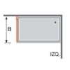 	Detalle de lateral mampara de ducha frontal Ted400A